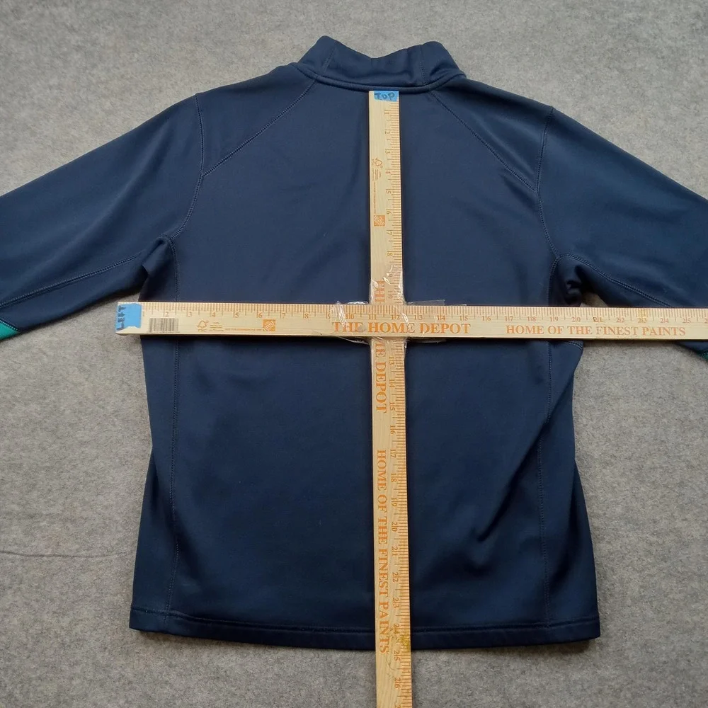 Nike Mens Medium Therma Fit Pullover Navy Teal‎ Quarter Zip Fleece Sweatshirt